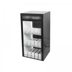 Schwarzer 3-stufiger Vape-Schrank aus Plexiglas für E-Zigaretten 
