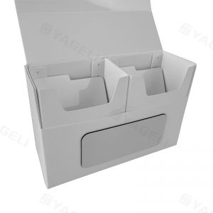 TCG-Karten-Aufbewahrungsbox aus Kunststoff mit zwei Fächern 