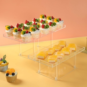 Großhandel klar Party Dessert Acryl Display Riser 