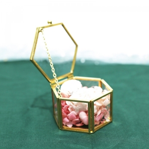 Yageli – Individuelle sechseckige Schmuckschatulle aus Glas 