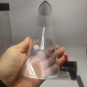 Transparente dreieckige PC-Verpackungsröhre mit Deckel 