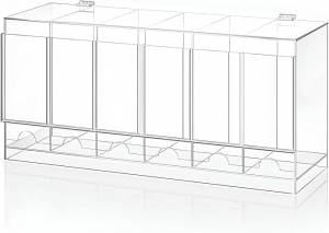 Kristallklarer 6-Slot-Sammelspender aus Acryl 