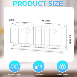 Kristallklarer 6-Slot-Sammelspender aus Acryl 