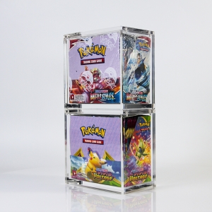Pokémon TCG Acryl-Stapelbarer Boosterbox-Schutz und Displaykoffer