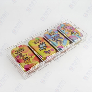 Abnehmbare, transparente Acryl-Dosenbox für 4 Pokémon-Minifiguren 