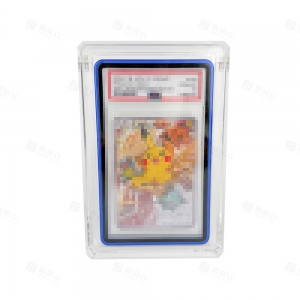 UV-beständige Acryl-Vitrinen mit Diamantkante und PSA-Platten inklusive Ständer