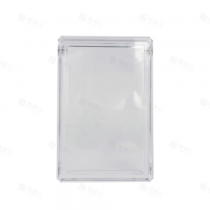 UV-beständige Acryl-Vitrinen mit Diamantkante und PSA-Platten inklusive Ständer 