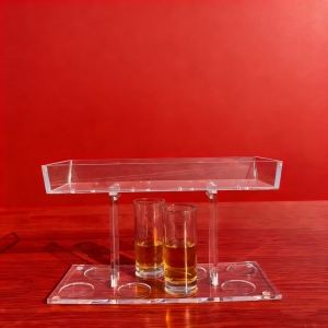 Judaica Geschenk Lucite Wein-Kiddusch-Brunnen-Set 