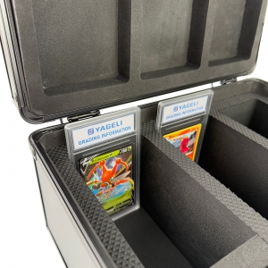 Aufbewahrungskoffer aus Aluminium mit 3 Fächern und Tragegriff 