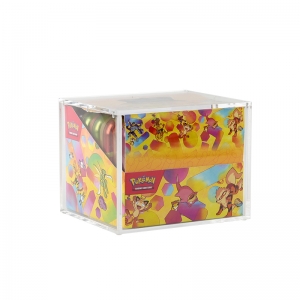 Clear Protective Display Acrylic Magnetic Case for Trading Card Tin Box 