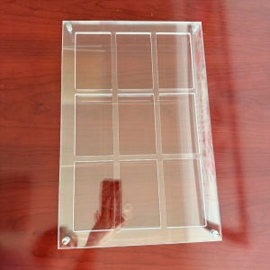 Transparenter 9-Fächer Acryl Booster-Pack Display-Rahmen 