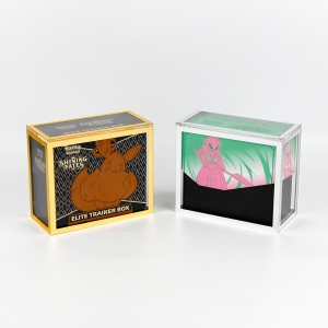 Luxuriöse goldene Spiegel-Acryl-ETB-Box mit Magnetgehäuse 