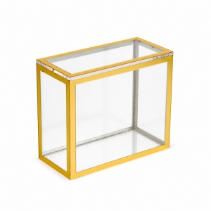 Luxuriöse goldene Spiegel-Acryl-ETB-Box mit Magnetgehäuse 