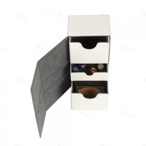 YAGELI PU-Kunstleder-Deckbox mit Würfelhalter 