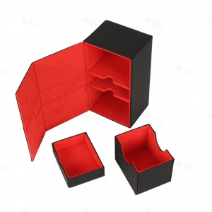 YAGELI PU-Kunstleder-Deckbox mit Würfelhalter