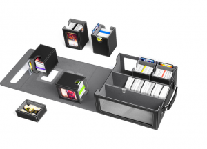 Multifunktions-Organizerbox für Karten aus PU-Leder, Aufbewahrungskoffer für Sammelkarten 