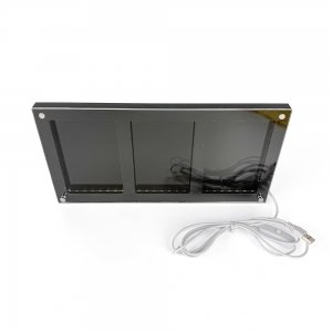 3-Fächer-LED-Acryl-One-Touch-Sammelkarten-Präsentationsrahmen 