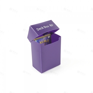 Violetter Kunststoff-Deck-Box für Sammelkarten | TCG-Zubehörfabrik YAGELI 