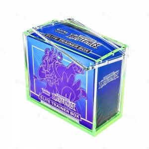 Acryl ETB Vitrine mit farbigem Boden | YAGELI TCG Zubehör