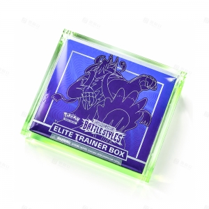 Acryl ETB Vitrine mit farbigem Boden | YAGELI TCG Zubehör 