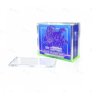 Acryl ETB Vitrine mit farbigem Boden | YAGELI TCG Zubehör 