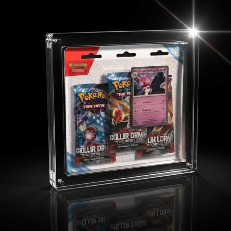 Premium-Acryl-Displaybox für Pokémon 3er-Pack-Blister: Ultimativer Schutz für versiegelte TCG-Packs